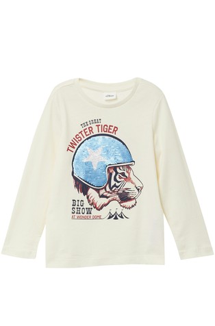 Pamučna majica dugih rukava s obostranim šljokicama