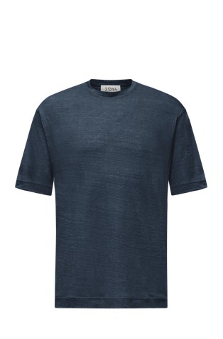 Regular fit lanena majica kratkih rukava