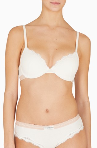 Podstavljen grudnjak od mikrofibre s čipkom