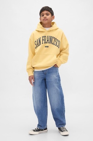 Baggy jeans hlače sa suženim nogavicama za dječake