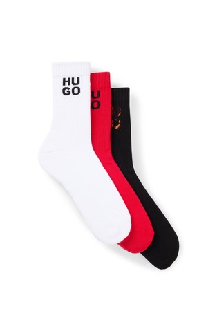 Paket od 3 para logo čarapa od mješavine pamuka