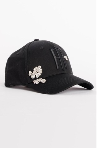 Pamučna logo kapa sa šiltom i ukrasnim kamenčićima