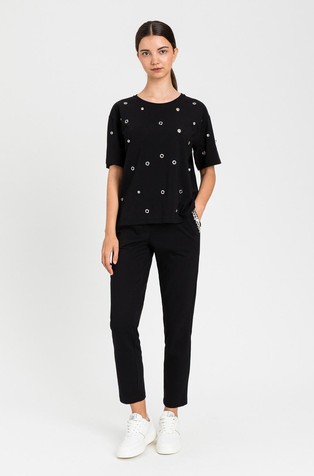 Donji dio trenirke od mješavine pamuka s ukrasnim kamenčićima