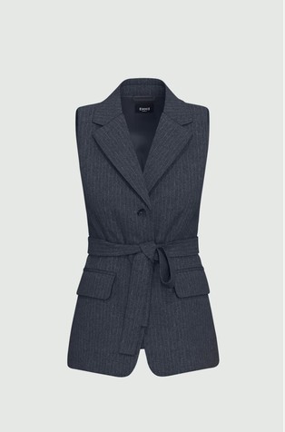 Prsluk od mješavine vune s trakom za vezanje