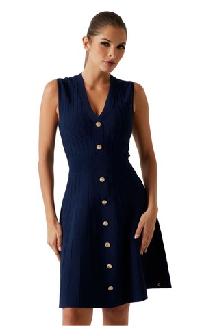 Kratka pletena haljina bez rukava