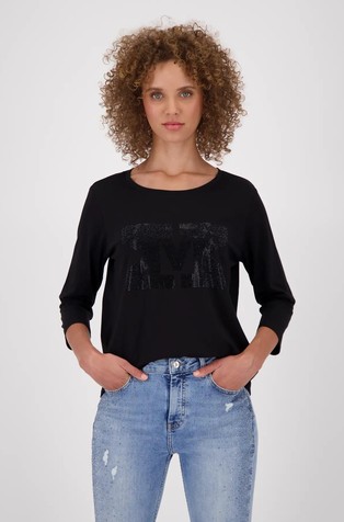 Majica od mješavine pamuka s ukrasnim kamenčićima