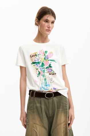 Cotton T-shirt with print