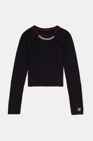 Rebrasta majica s detaljem lanca