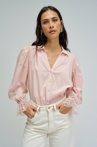 Shirt with lace