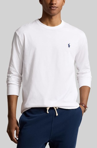 Classic fit pamučna majica dugih rukava