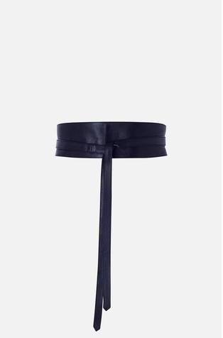 Wide leather belt