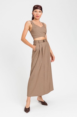 Duga karirana suknja s remenom