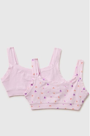 Two super stretch organic cotton bras