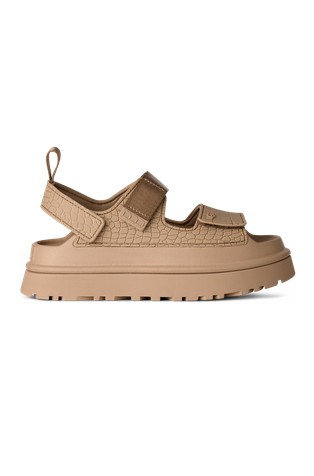 GoldenGlow sandale s reljefnim uzorkom