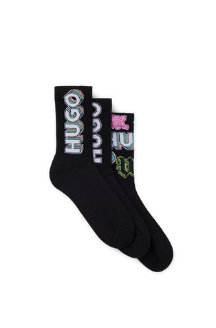 Paket od 3 para logo čarapa od mješavine pamuka