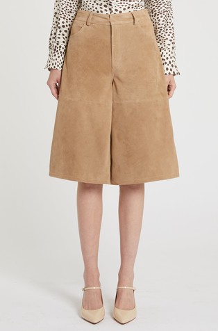 Culotte hlače od brušene kože