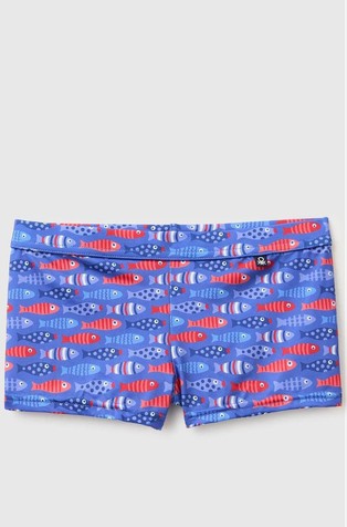 Swim boxer shorts with print