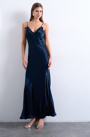 TSLOUISA long viscose satin dress