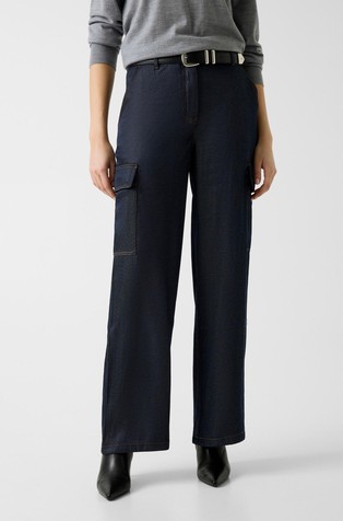 Denim cargo pants