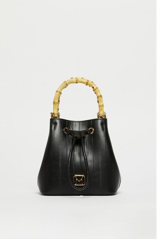 Mini torbica s bambusovim ručkama