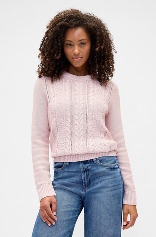 Ženski pleten pamučni pulover