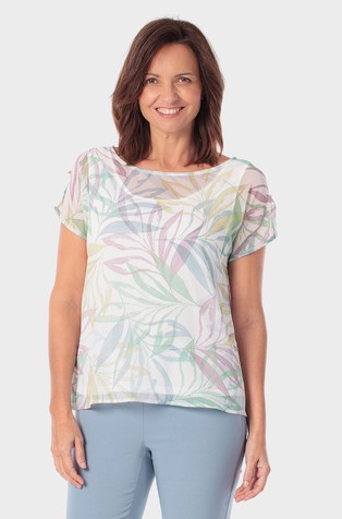 Bluza s kratkim rukavima i uzorkom