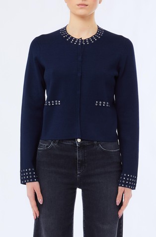 Kardigan s ukrasnim kamenčićima