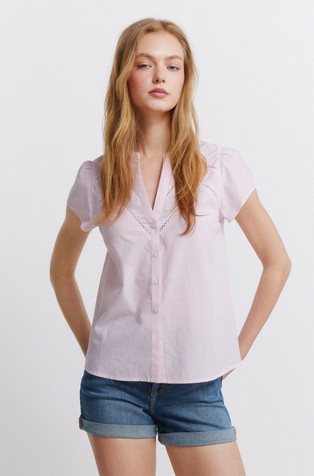Oxford lace blouse