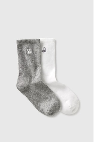 Two pairs of logo socks