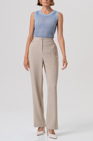 Regular fit hlače s visokim strukom