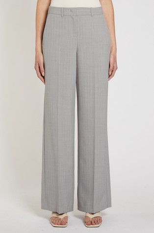 Straight fit prugaste hlače od rastezljive tkanine