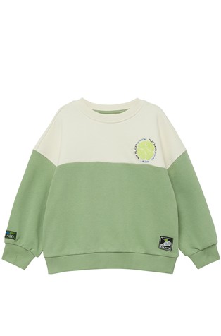 Oversized fit pulover s vezom i raznobojnim blokovima