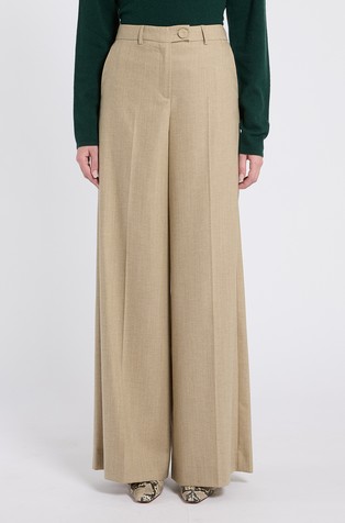 Flared fit trousers in wool blend