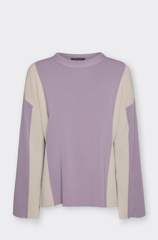 Pulover od mješavine viskoze s raznobojnim blokovima