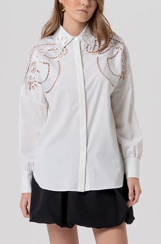 Shirt regular fit with embroideries applied