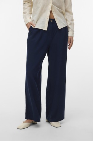 VMMYMILO Viscose and linen blend trousers