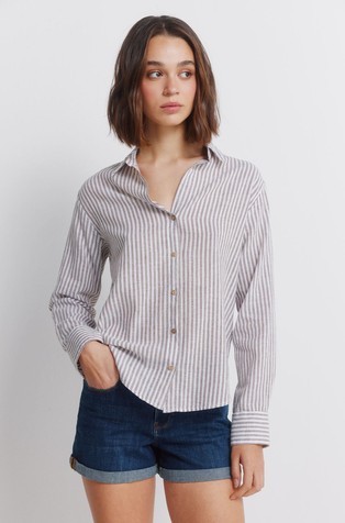 Linen blend shirt