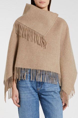 Pleten pončo s resama