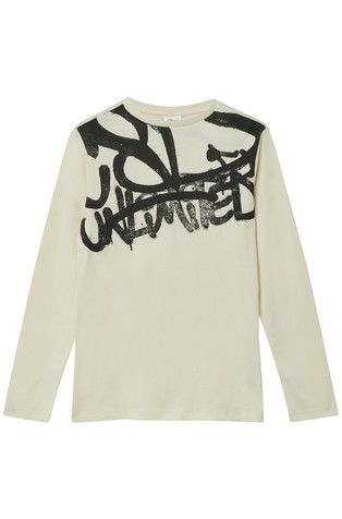 Majica dugih rukava s otiskom u stilu grafita