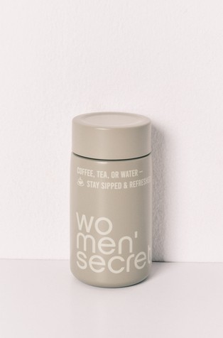 Small metal logo bottle