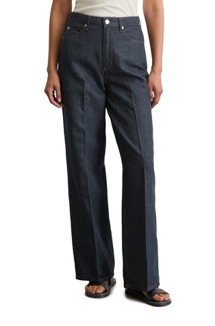 Tolva wide jeans in cotton-linen mix