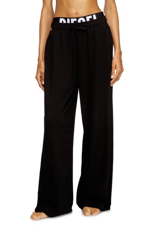 Cotton-blend sweatpants with logo waistband