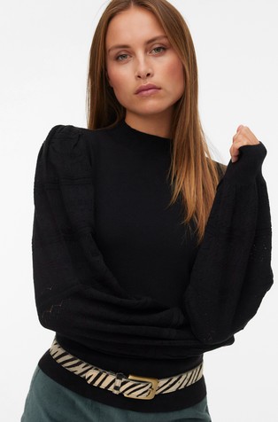 VMNEWLIMONE Pullover with openwork sleeves