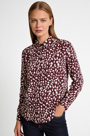 Patterned shirt in viscose