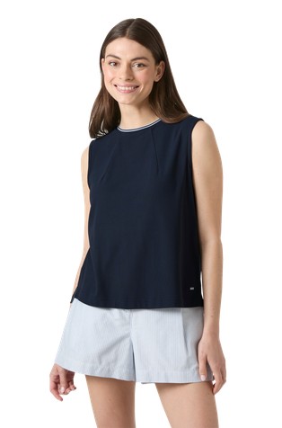 Portofino majica bez rukava s kontrastnim obrubima