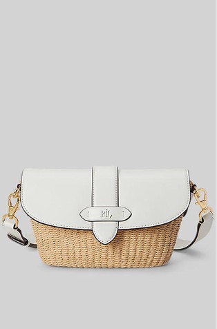 Lynden manja torbica od papirne slame i kože