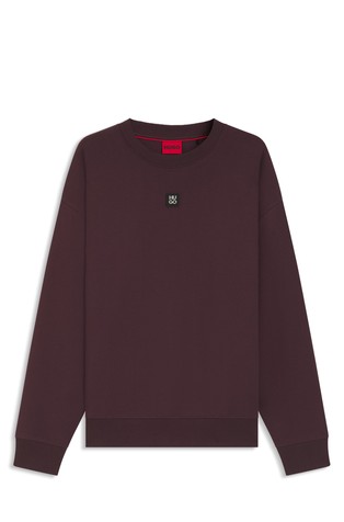 Cotton-blend sweatshirt with stacked-logo