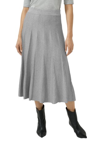 Fine knit skirt in midi length with glitter yarn