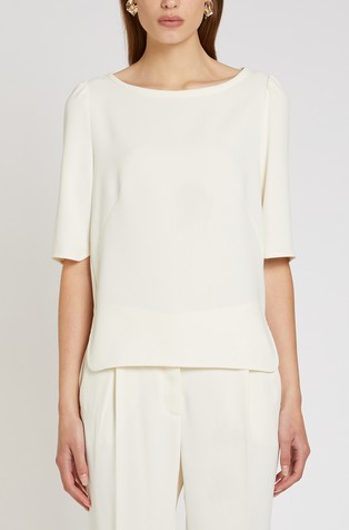 Art. 365 short sleeved envers satin blouse