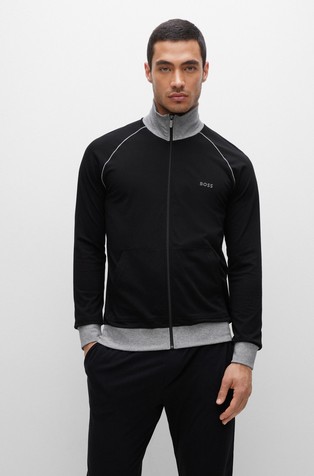 Pamučni pulover s kontrastnim obrubima